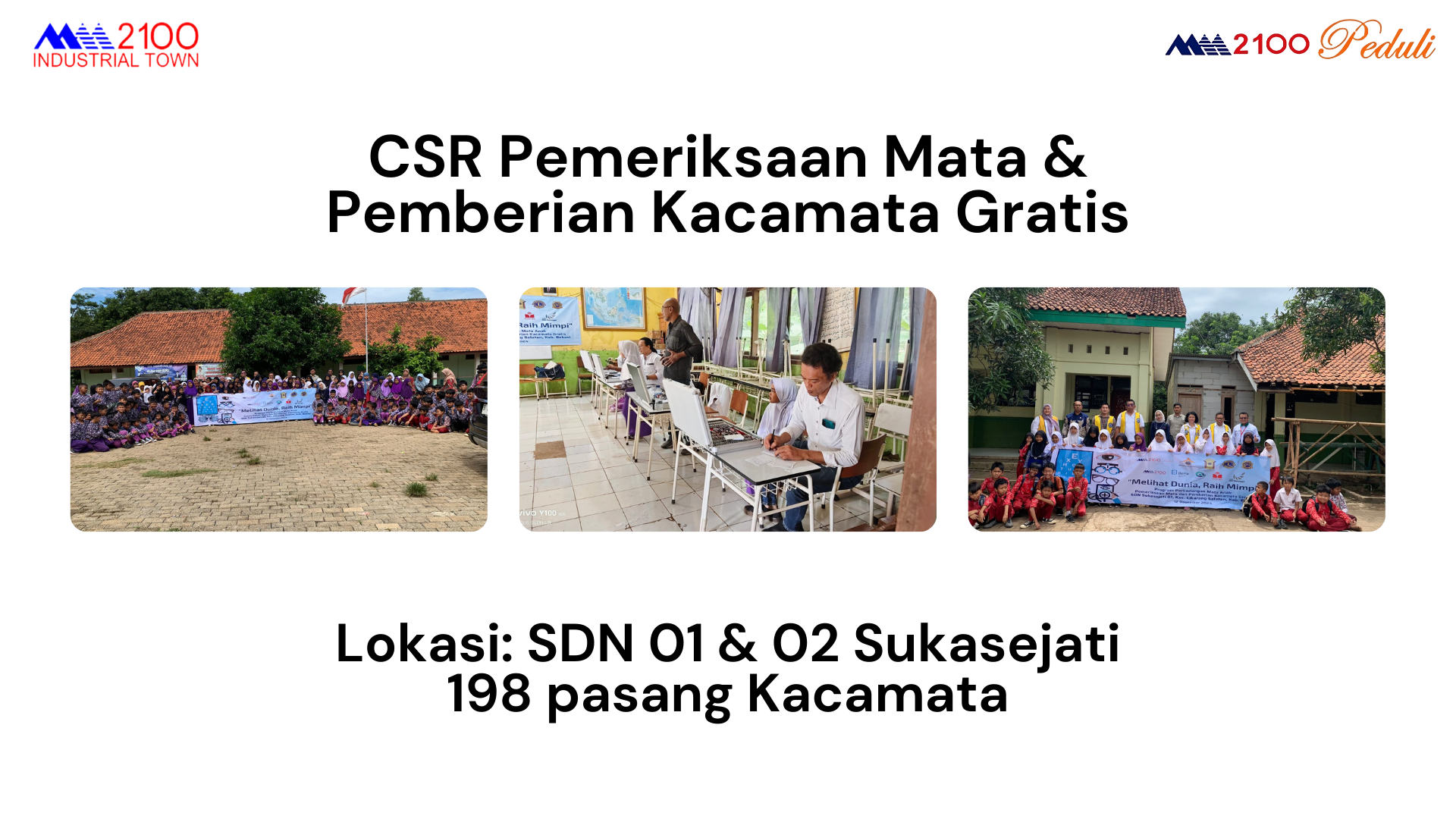 Pemeriksaan Mata & Pemberian Kacamata Gratis